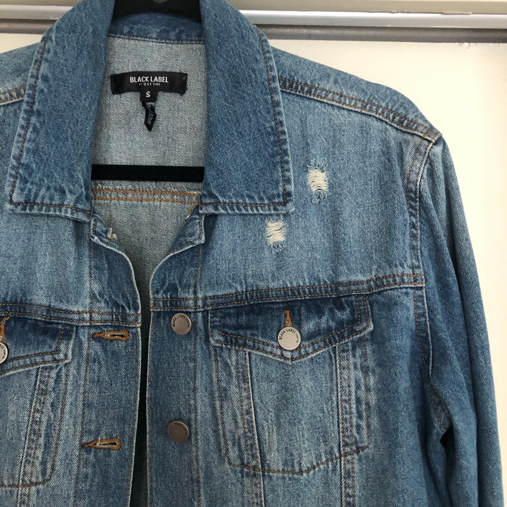 BLACK LABEL Distressed Denim Jacket